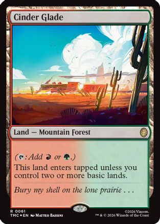 FOIL Cinder Glade (Surge Foil) (TMC-061) - Commander: Teenage Mutant Ninja Turtles - Magic The Gathering