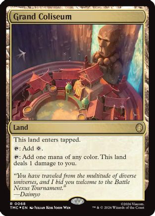 FOIL Grand Coliseum (Surge Foil) (TMC-068) - Commander: Teenage Mutant Ninja Turtles - Magic The Gathering