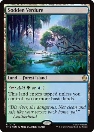 FOIL Sodden Verdure (Surge Foil) (TMC-074) - Commander: Teenage Mutant Ninja Turtles - Magic The Gathering