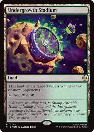 FOIL Undergrowth Stadium (Surge Foil) (TMC-080) - Commander: Teenage Mutant Ninja Turtles - Magic The Gathering