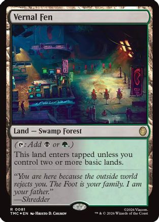 FOIL Vernal Fen (Surge Foil) (TMC-081) - Commander: Teenage Mutant Ninja Turtles - Magic The Gathering