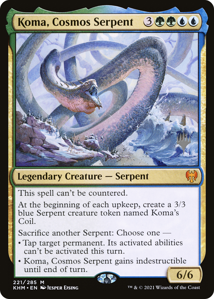 FOIL Koma, Cosmos Serpent (PPKHM-221P) - Kaldheim Promos - Magic The Gathering