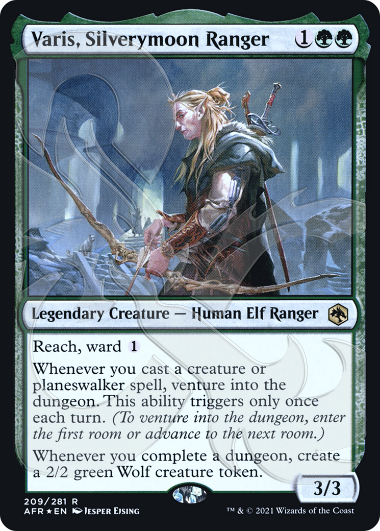 FOIL Varis, Silverymoon Ranger (AFR&-209A) - Adventures in the Forgotten Realms Promos - Magic The Gathering