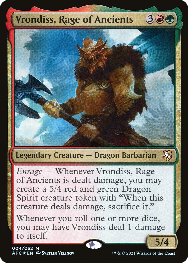 FOIL Vrondiss, Rage of Ancients (AFC-004) - Forgotten Realms Commander - Magic The Gathering