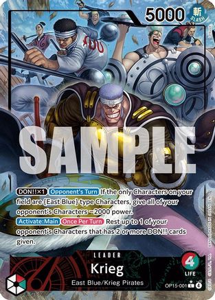 Krieg (OP15-001) (Alternate Art) (OP15-001) - Adventure on Kami's Island