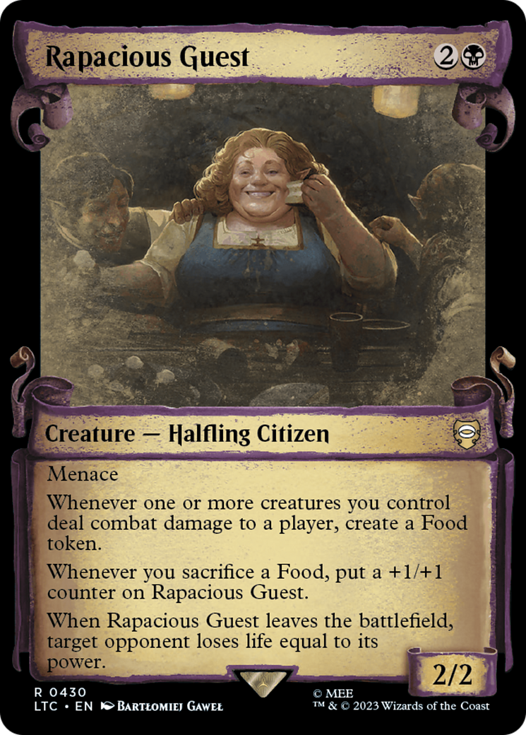FOIL Rapacious Guest (Showcase Scrolls) (LTC-430) - Tales of Middle-earth Commander - Magic The Gathering