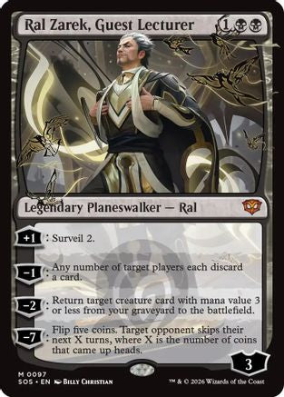 FOIL Ral Zarek, Guest Lecturer (SOS-097) - Secrets of Strixhaven - Magic The Gathering