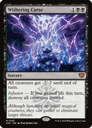Withering Curse (SOS-105) - Secrets of Strixhaven - Magic The Gathering