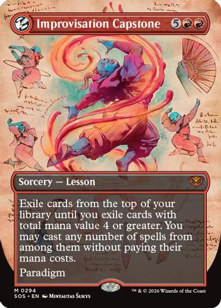 Improvisation Capstone (Borderless) (SOS-294) - Secrets of Strixhaven - Magic The Gathering