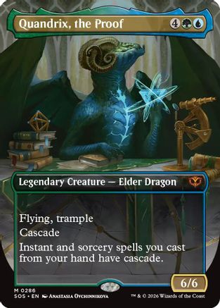 FOIL Quandrix, the Proof (Borderless) (SOS-286) - Secrets of Strixhaven - Magic The Gathering