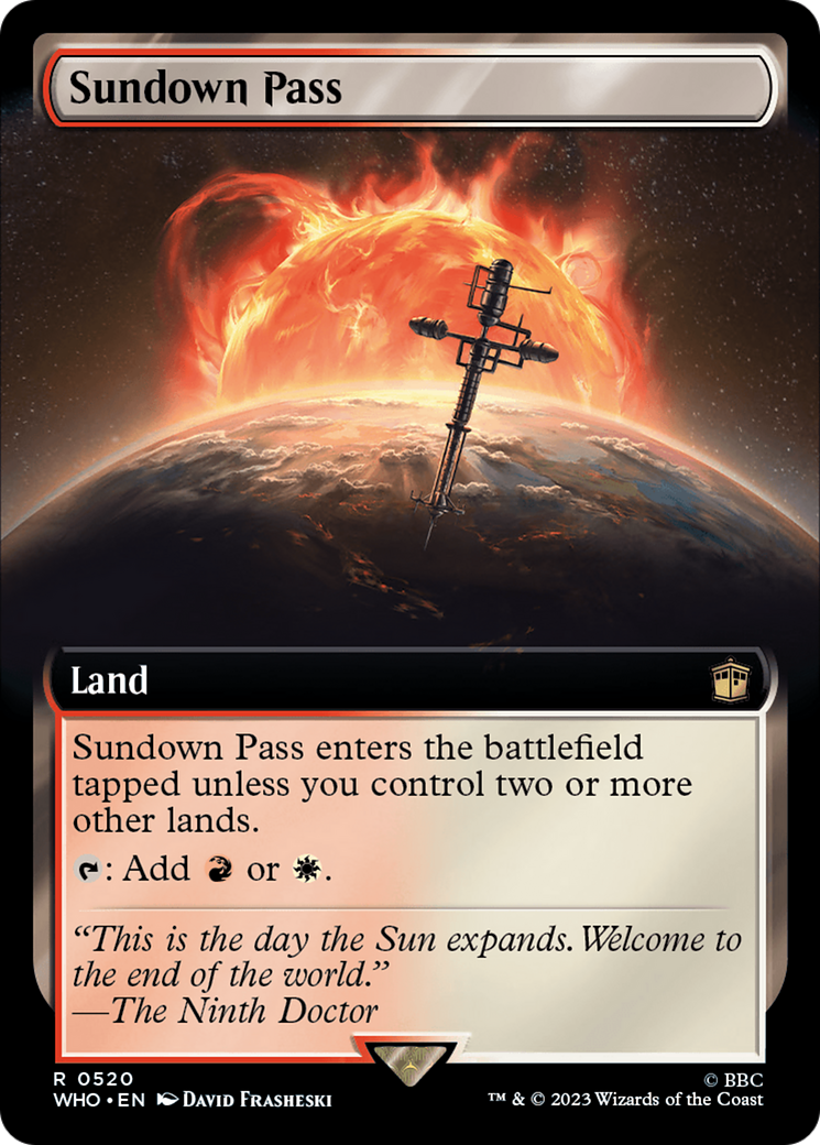 Sundown Pass (Extended Art) (WHO-520) - Doctor Who - Magic The Gathering