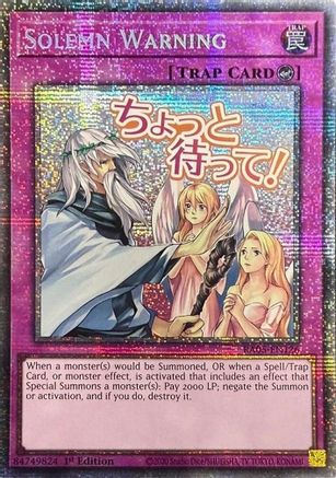 STARLIGHT RARE Solemn Warning (Starlight Rare) (RA05-EN126) - Rarity Collection 5 1st Edition