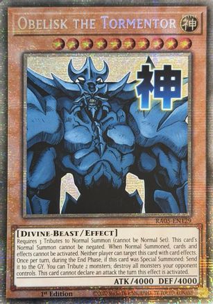 STARLIGHT RARE Obelisk the Tormentor (Starlight Rare) (RA05-EN129) - Rarity Collection 5 1st Edition