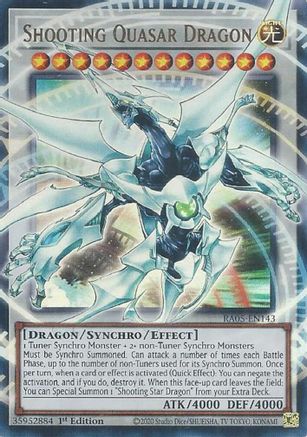 ULTRA RARE Shooting Quasar Dragon (RA05-EN143) - Rarity Collection 5 1st Edition