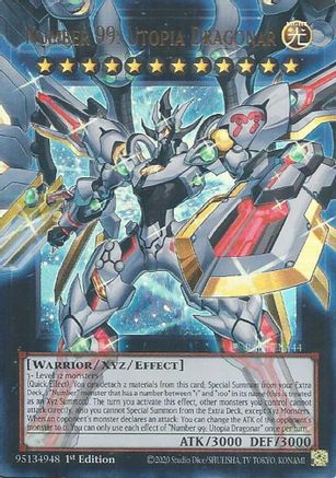 ULTRA RARE Number 99: Utopia Dragonar (RA05-EN144) - Rarity Collection 5 1st Edition