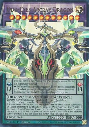 ULTRA RARE Odd-Eyes Arcray Dragon (RA05-EN145) - Rarity Collection 5 1st Edition