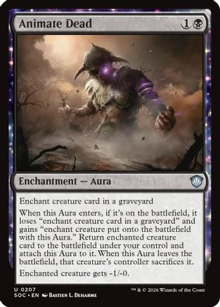 Animate Dead (SOC-207) - Commander: Secrets of Strixhaven - Magic The Gathering