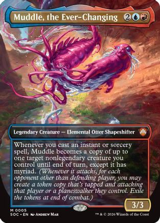 Muddle, the Ever-Changing (Borderless) (SOC-005) - Commander: Secrets of Strixhaven - Magic The Gathering