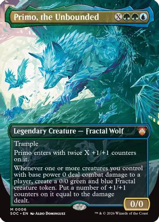 Primo, the Unbounded (Borderless) (SOC-006) - Commander: Secrets of Strixhaven - Magic The Gathering