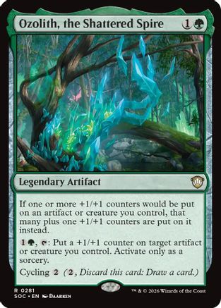 Ozolith, the Shattered Spire (SOC-281) - Commander: Secrets of Strixhaven - Magic The Gathering