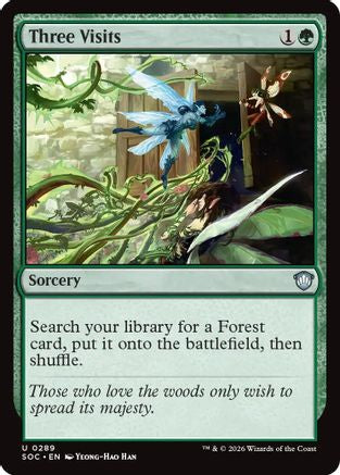 Three Visits (SOC-289) - Commander: Secrets of Strixhaven - Magic The Gathering