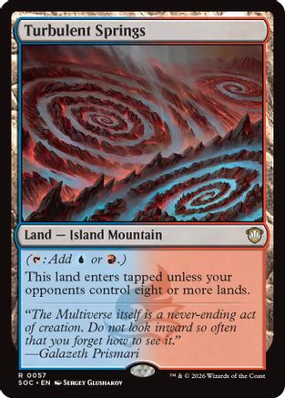 Turbulent Springs (SOC-057) - Commander: Secrets of Strixhaven - Magic The Gathering
