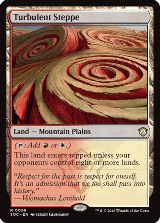 Turbulent Steppe (SOC-058) - Commander: Secrets of Strixhaven - Magic The Gathering