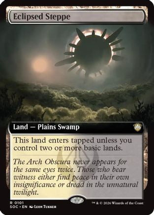 Eclipsed Steppe (Extended Art) (SOC-101) - Commander: Secrets of Strixhaven - Magic The Gathering