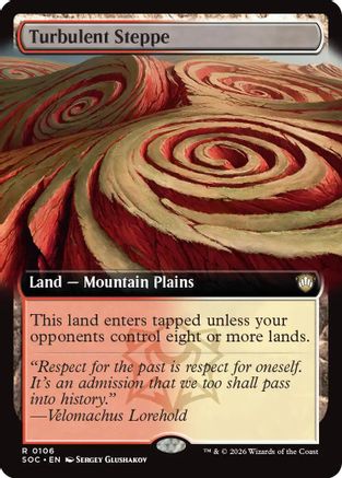 Turbulent Steppe (Extended Art) (SOC-106) - Commander: Secrets of Strixhaven - Magic The Gathering