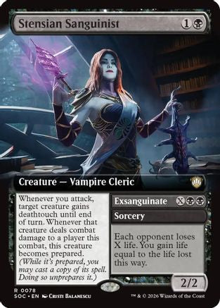 Stensian Sanguinist (Extended Art) (SOC-078) - Commander: Secrets of Strixhaven - Magic The Gathering