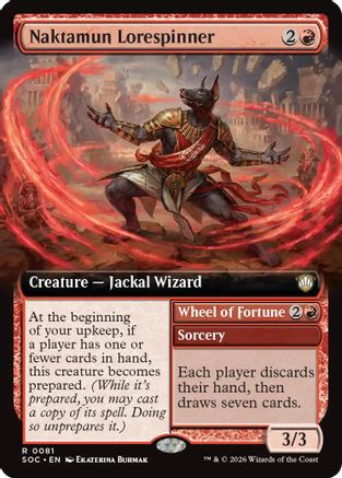 Naktamun Lorespinner (Extended Art) (SOC-081) - Commander: Secrets of Strixhaven - Magic The Gathering