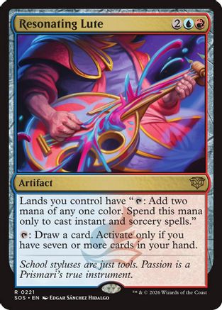 Resonating Lute (SOS-221) - Secrets of Strixhaven - Magic The Gathering