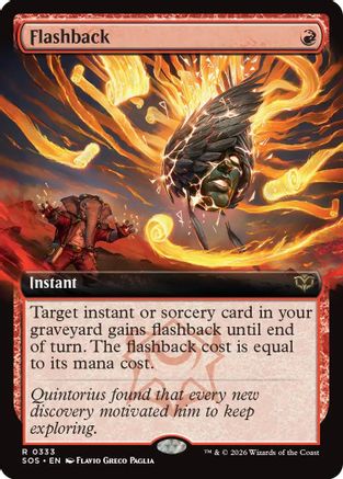 Flashback (Extended Art) (SOS-333) - Secrets of Strixhaven - Magic The Gathering
