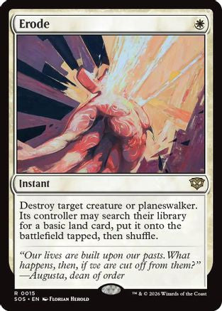FOIL Erode (SOS-015) - Secrets of Strixhaven - Magic The Gathering