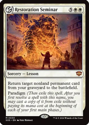 FOIL Restoration Seminar (SOS-030) - Secrets of Strixhaven - Magic The Gathering