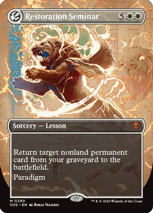FOIL Restoration Seminar (Borderless) (SOS-290) - Secrets of Strixhaven - Magic The Gathering