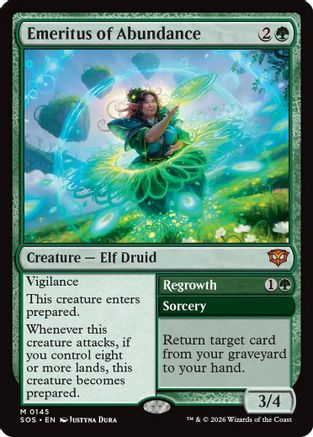 FOIL Emeritus of Abundance (SOS-145) - Secrets of Strixhaven - Magic The Gathering