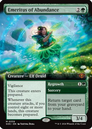 FOIL Emeritus of Abundance (Extended Art) (SOS-339) - Secrets of Strixhaven - Magic The Gathering