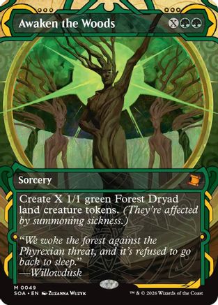 FOIL Awaken the Woods (SOA-049) - Secrets of Strixhaven: Mystical Archive - Magic The Gathering