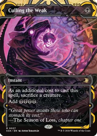 FOIL Culling the Weak (SOA-027) - Secrets of Strixhaven: Mystical Archive - Magic The Gathering