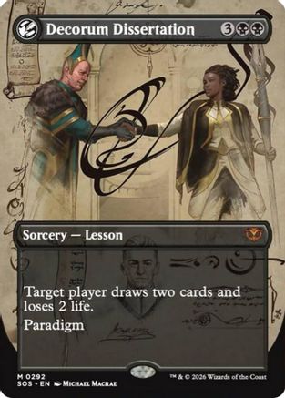 FOIL Decorum Dissertation (Borderless) (SOS-292) - Secrets of Strixhaven - Magic The Gathering