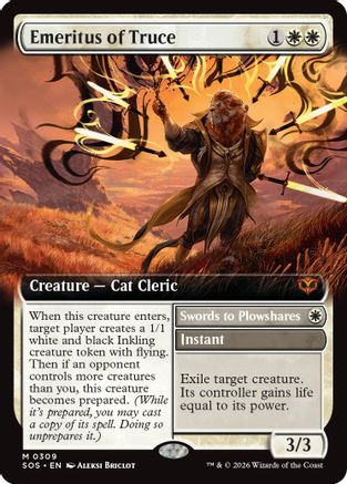 FOIL Emeritus of Truce (Extended Art) (SOS-309) - Secrets of Strixhaven - Magic The Gathering