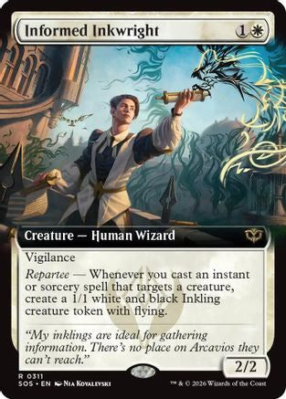 Informed Inkwright (Extended Art) (SOS-311) - Secrets of Strixhaven - Magic The Gathering