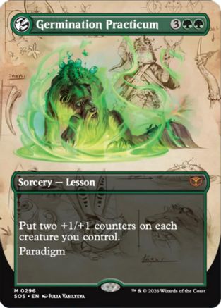 FOIL Germination Practicum (Borderless) (SOS-296) - Secrets of Strixhaven - Magic The Gathering