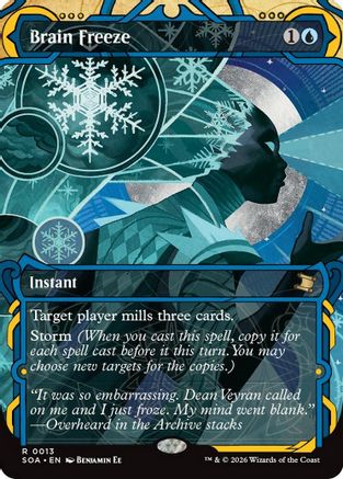 FOIL Brain Freeze (SOA-013) - Secrets of Strixhaven: Mystical Archive - Magic The Gathering
