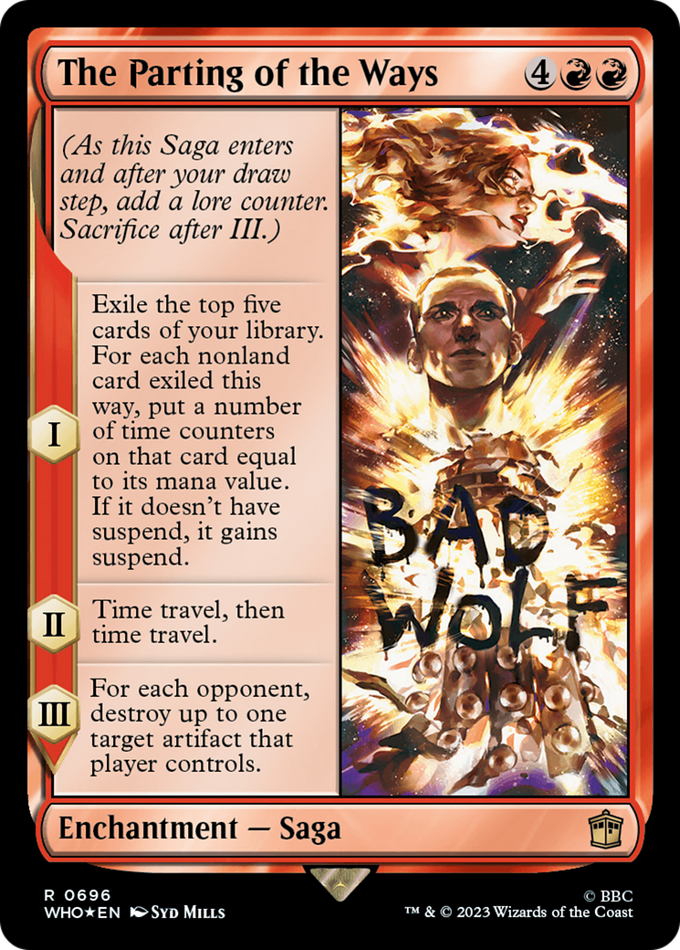FOIL The Parting of the Ways (Surge Foil) (WHO-696) - Doctor Who - Magic The Gathering