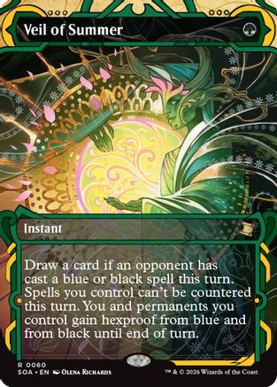 FOIL Veil of Summer (SOA-060) - Secrets of Strixhaven: Mystical Archive - Magic The Gathering