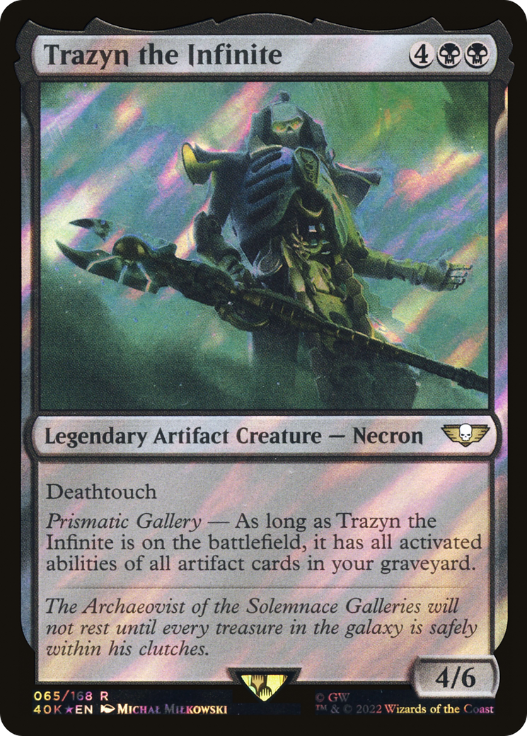 FOIL Trazyn the Infinite (Surge Foil) (40K-065) - Warhammer 40,000 Commander - Magic The Gathering