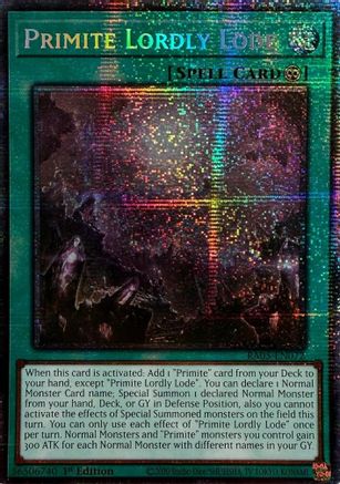 STARLIGHT RARE Primite Lordly Lode (Starlight Rare) (RA05-EN072) - Rarity Collection 5 1st Edition