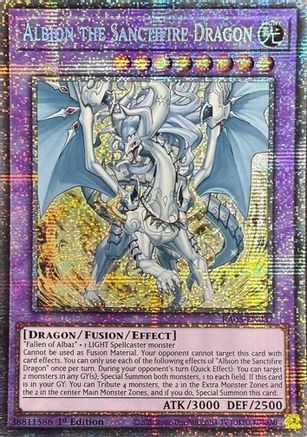 STARLIGHT RARE Albion the Sanctifire Dragon (Starlight Rare) (RA05-EN037) - Rarity Collection 5 1st Edition